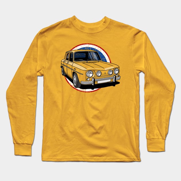 French classic saloon with french flag background Long Sleeve T-Shirt by jaagdesign